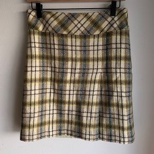 Ann Taylor y2k Loft plaid wool mini skirt - size 6P